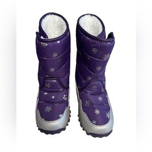 Mishansha Girls Boys Waterproof Snow Boot Purple 4.5